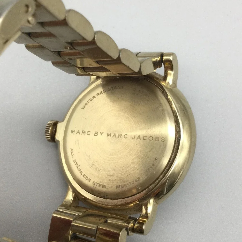 Marc By Marc Jacobs Womens Watch 36mm Gold Tone Bracelet MBM3243